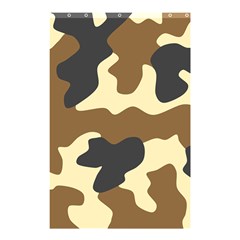 Initial Camouflage Camo Netting Brown Black Shower Curtain 48  X 72  (small)  by Mariart