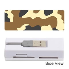 Initial Camouflage Camo Netting Brown Black Memory Card Reader (stick)  by Mariart