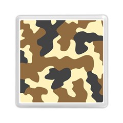 Initial Camouflage Camo Netting Brown Black Memory Card Reader (square)  by Mariart