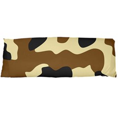 Initial Camouflage Camo Netting Brown Black Body Pillow Case Dakimakura (two Sides) by Mariart