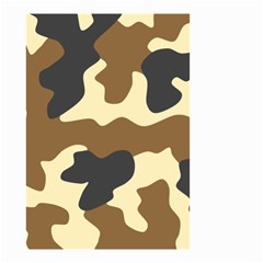 Initial Camouflage Camo Netting Brown Black Small Garden Flag (two Sides) by Mariart