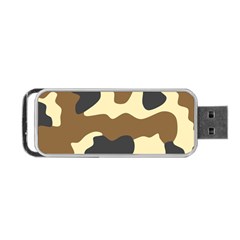 Initial Camouflage Camo Netting Brown Black Portable Usb Flash (one Side) by Mariart