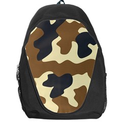 Initial Camouflage Camo Netting Brown Black Backpack Bag by Mariart