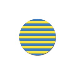 Horizontal Blue Yellow Line Golf Ball Marker by Mariart