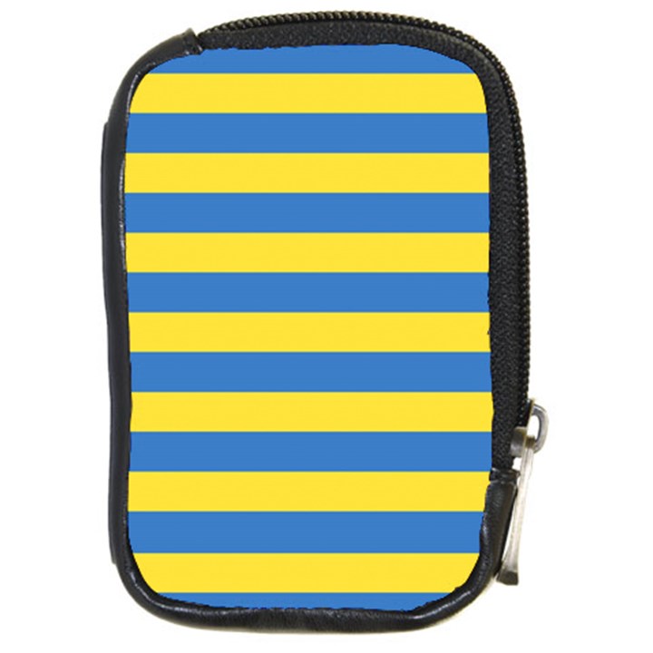 Horizontal Blue Yellow Line Compact Camera Cases