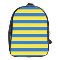 Horizontal Blue Yellow Line School Bags(large)  by Mariart