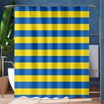 Horizontal Blue Yellow Line Shower Curtain 60  x 72  (Medium)  60 x72  Curtain