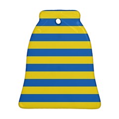 Horizontal Blue Yellow Line Ornament (bell)