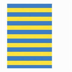 Horizontal Blue Yellow Line Small Garden Flag (two Sides) by Mariart