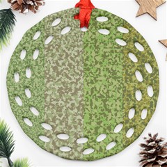 Camo Pack Initial Camouflage Ornament (round Filigree) by Mariart