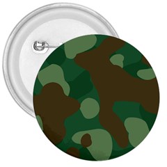 Initial Camouflage Como Green Brown 3  Buttons by Mariart