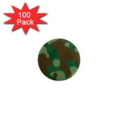 Initial Camouflage Como Green Brown 1  Mini Magnets (100 Pack)  by Mariart