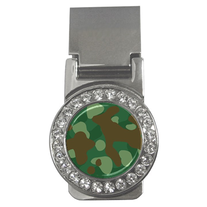 Initial Camouflage Como Green Brown Money Clips (CZ) 