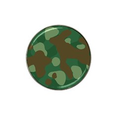 Initial Camouflage Como Green Brown Hat Clip Ball Marker by Mariart