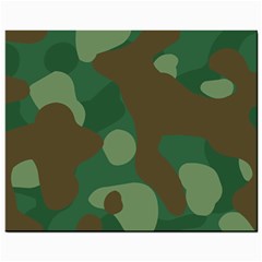 Initial Camouflage Como Green Brown Mini Button Earrings by Mariart