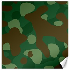 Initial Camouflage Como Green Brown Canvas 20  X 20   by Mariart