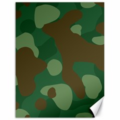 Initial Camouflage Como Green Brown Canvas 18  X 24   by Mariart