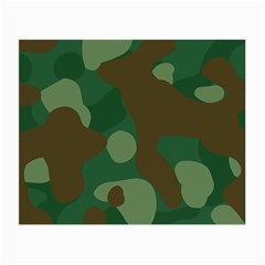 Initial Camouflage Como Green Brown Small Glasses Cloth (2-side) by Mariart