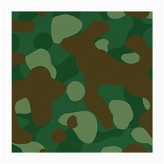 Initial Camouflage Como Green Brown Medium Glasses Cloth by Mariart