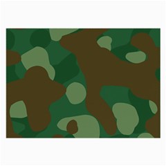 Initial Camouflage Como Green Brown Large Glasses Cloth (2-side) by Mariart