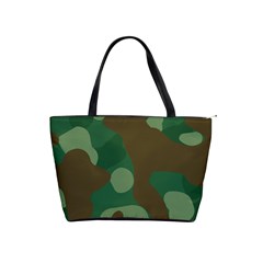 Initial Camouflage Como Green Brown Shoulder Handbags by Mariart