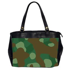 Initial Camouflage Como Green Brown Office Handbags (2 Sides)  by Mariart