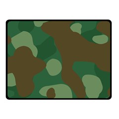 Initial Camouflage Como Green Brown Fleece Blanket (small) by Mariart