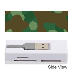 Initial Camouflage Como Green Brown Memory Card Reader (stick)  by Mariart