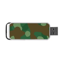 Initial Camouflage Como Green Brown Portable Usb Flash (two Sides) by Mariart