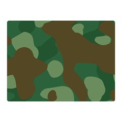 Initial Camouflage Como Green Brown Double Sided Flano Blanket (mini)  by Mariart