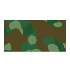 Initial Camouflage Como Green Brown Satin Wrap by Mariart