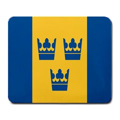 King Queen Crown Blue Yellow Large Mousepads by Mariart