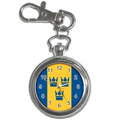 King Queen Crown Blue Yellow Key Chain Watches by Mariart