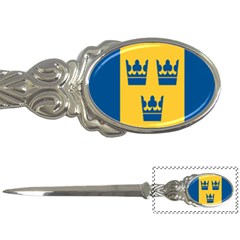 King Queen Crown Blue Yellow Letter Openers by Mariart