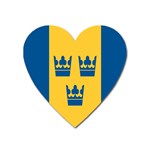 King Queen Crown Blue Yellow Heart Magnet Front