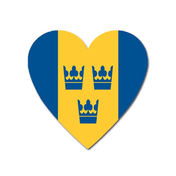 King Queen Crown Blue Yellow Heart Magnet