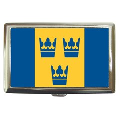 King Queen Crown Blue Yellow Cigarette Money Cases by Mariart