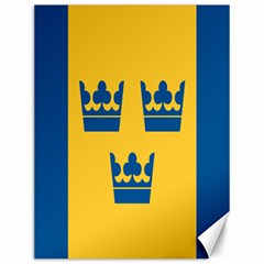 King Queen Crown Blue Yellow Canvas 12  X 16   by Mariart