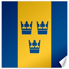 King Queen Crown Blue Yellow Canvas 20  X 20   by Mariart