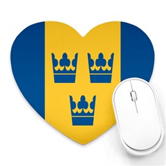 King Queen Crown Blue Yellow Heart Mousepads by Mariart