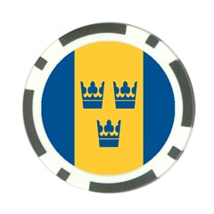 King Queen Crown Blue Yellow Poker Chip Card Guard (10 Pack) by Mariart