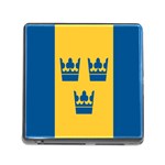 King Queen Crown Blue Yellow Memory Card Reader (Square) Front