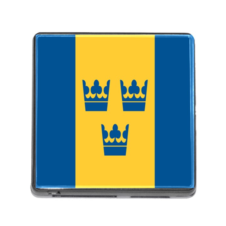 King Queen Crown Blue Yellow Memory Card Reader (Square)