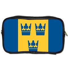 King Queen Crown Blue Yellow Toiletries Bags by Mariart