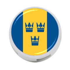 King Queen Crown Blue Yellow 4-port Usb Hub (one Side) by Mariart