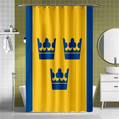 King Queen Crown Blue Yellow Shower Curtain 48  X 72  (small)  by Mariart