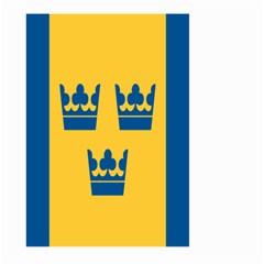 King Queen Crown Blue Yellow Large Garden Flag (two Sides) by Mariart