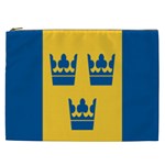 King Queen Crown Blue Yellow Cosmetic Bag (XXL)  Front