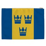 King Queen Crown Blue Yellow Cosmetic Bag (XXL)  Back