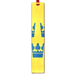 King Queen Crown Blue Yellow Large Book Marks by Mariart